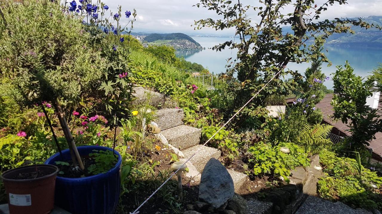 Traumhaftes Chalet Mit Seesicht Krattigen ภายนอก รูปภาพ