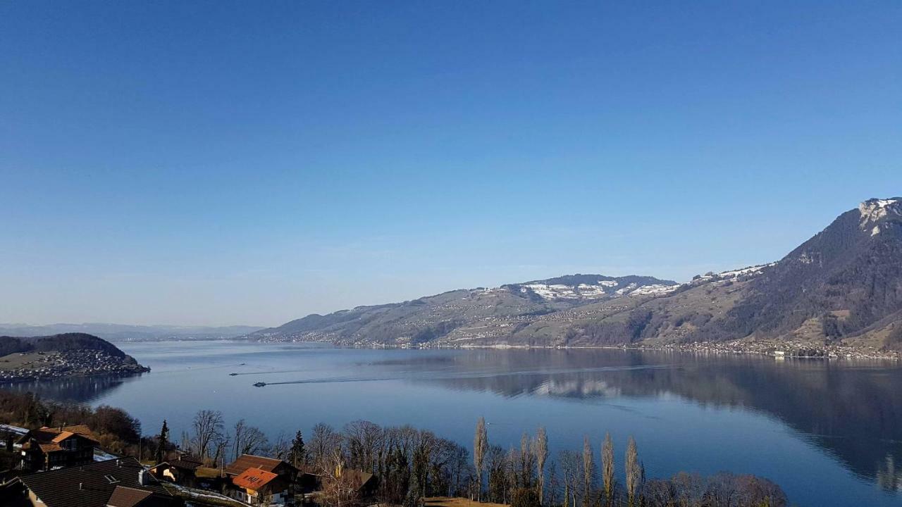 Traumhaftes Chalet Mit Seesicht Krattigen ภายนอก รูปภาพ